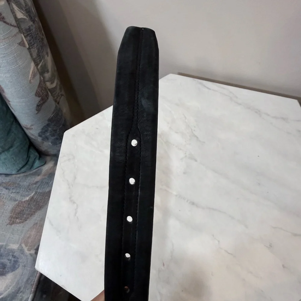 🔥Cole Haan Sude Black Women’s Belt with Silver Buckle Size 34 EC🔥